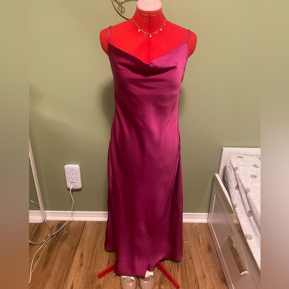 Dex Magenta Slip Dress